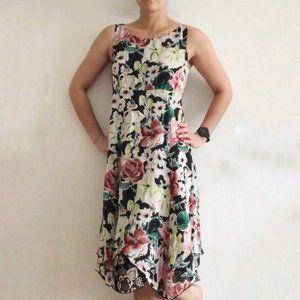 CAbi Malibu Reversible Floral Sleeveless Dress Size Small